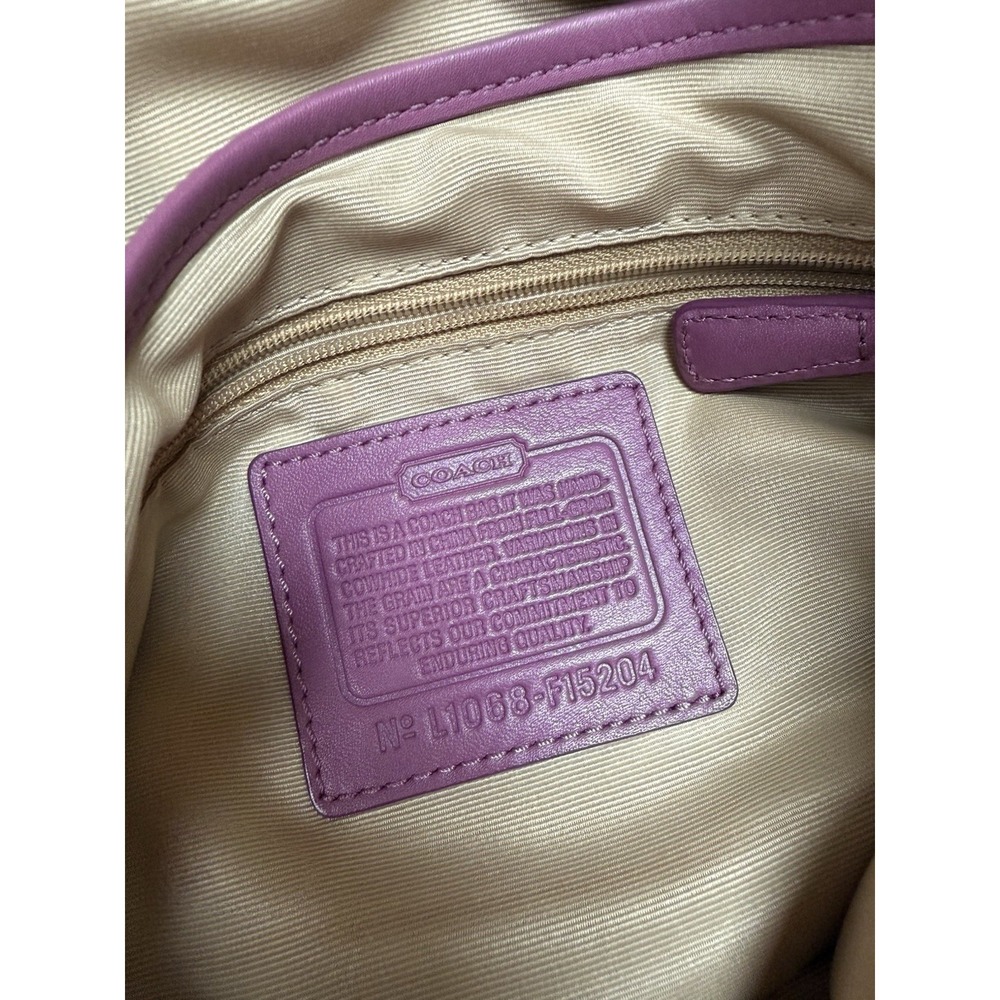 Y2K VTG Rare Coach Flap Soho Big Buckle Shoulder Bag Pink‎ Purple Purse F15204 - Picture 8 of 16